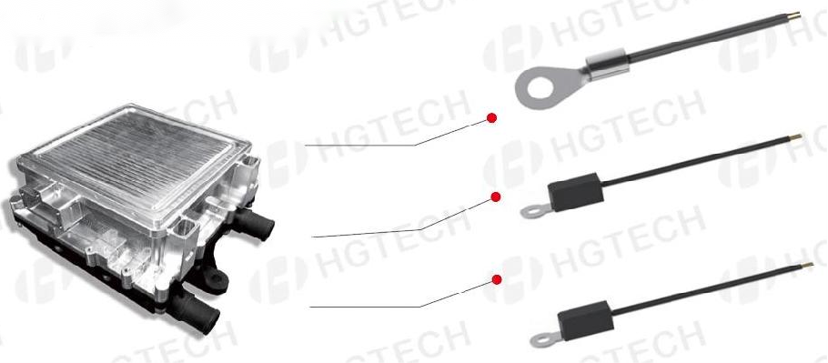 Temperature sensor for EV/HEV PTC heater module 